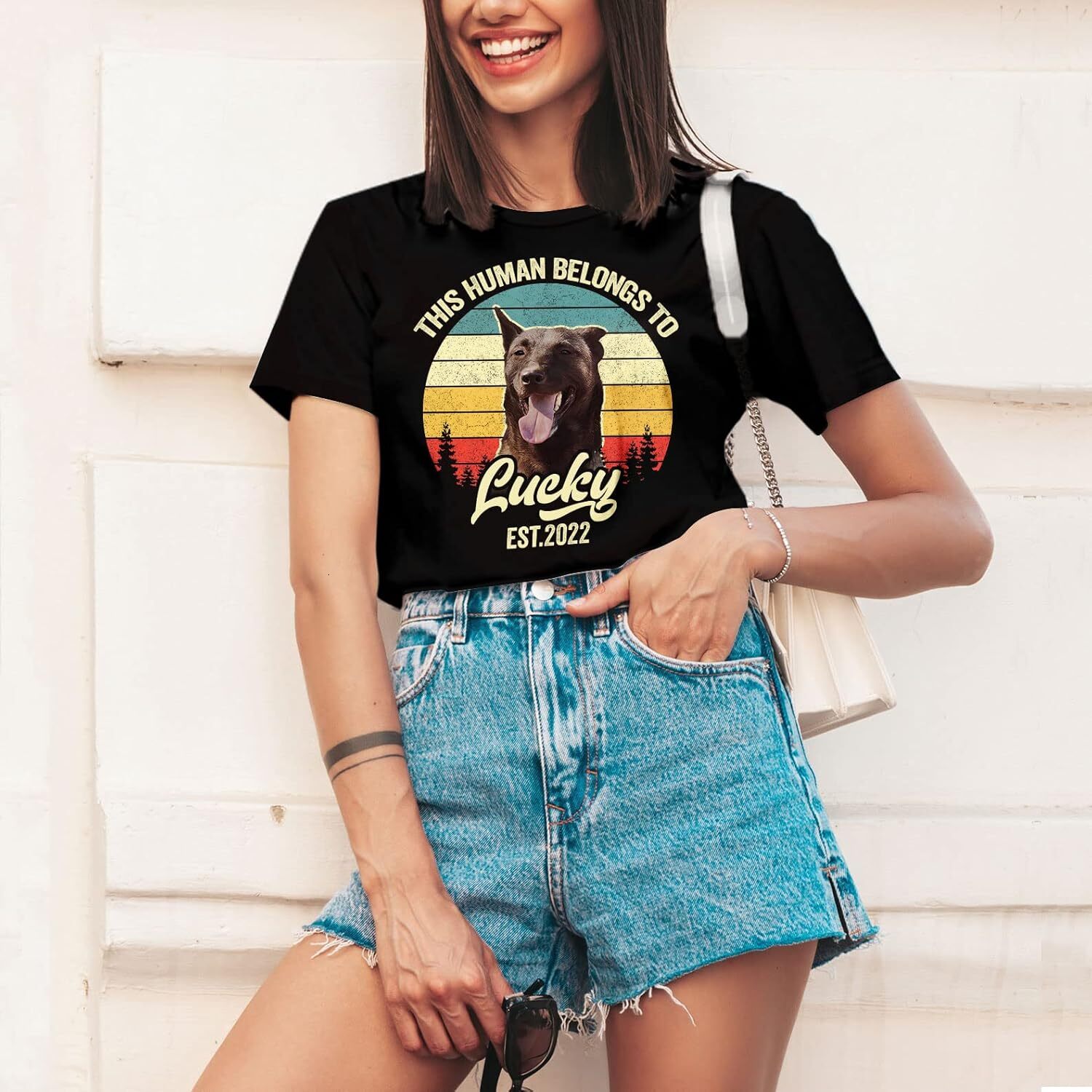 T shirt for Mens Custom Dog Faces T-Shirt, Dog Lover Gifts, Dog Mom Shirt, Lovers, Animal Lover Gifts Shirts Tshirt Graphic Tee Casual Tops Clothes Sh