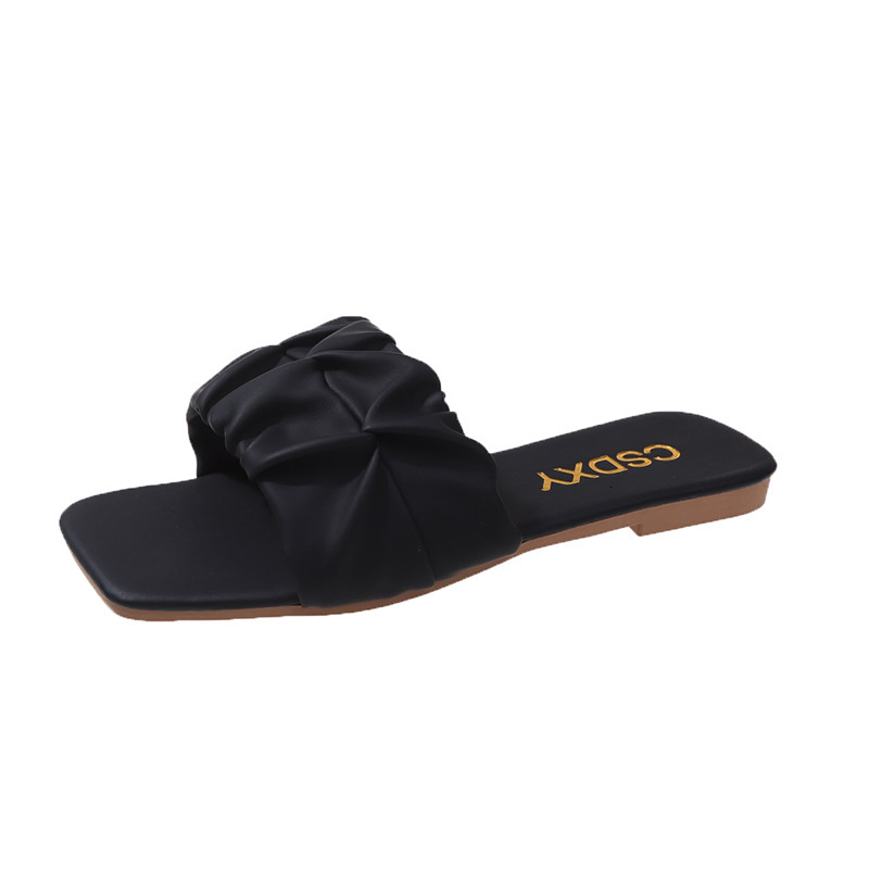 Internet Celebrity Women's Slippers Designersandal Fashion Single Breasted Flat Bottom Home Shoes 2025 New Large Outdoor Leisure Beach Women'