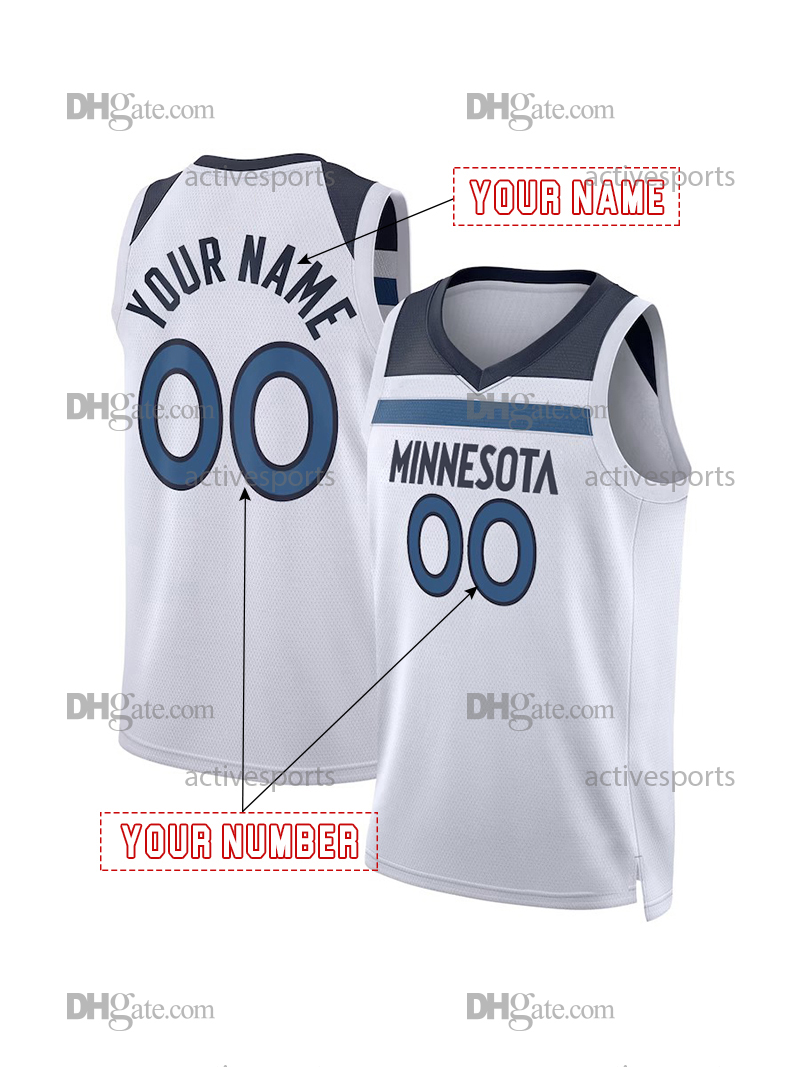 Mens Womens Youth 5 Edwards 11 Reid Basketball Jersey Randle Gobert Clark McDaniels Custom Stitched
