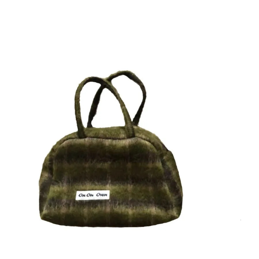 Seaweed Taiwan Green Boston bag womens niche automatic filling messenger bag face value womens niche handbag 250318