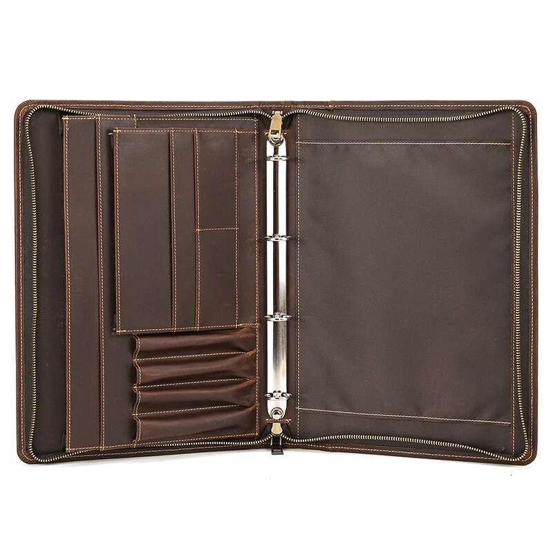 Luufan Mens Clutch For A4 Files Genuine Leather Zip Around Document Bag Ipad Case Cowhide Man Business Handbag Phone Bag