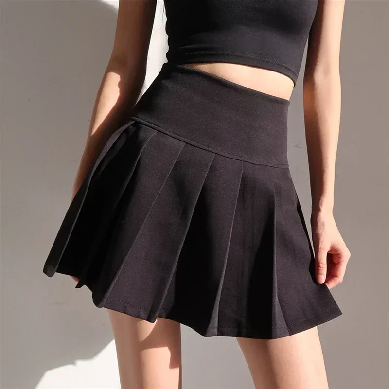 American School Y2k Style Summer Short Pleated Skirt For Women High Waist Sexy sweet Mini Skirts Female 250320