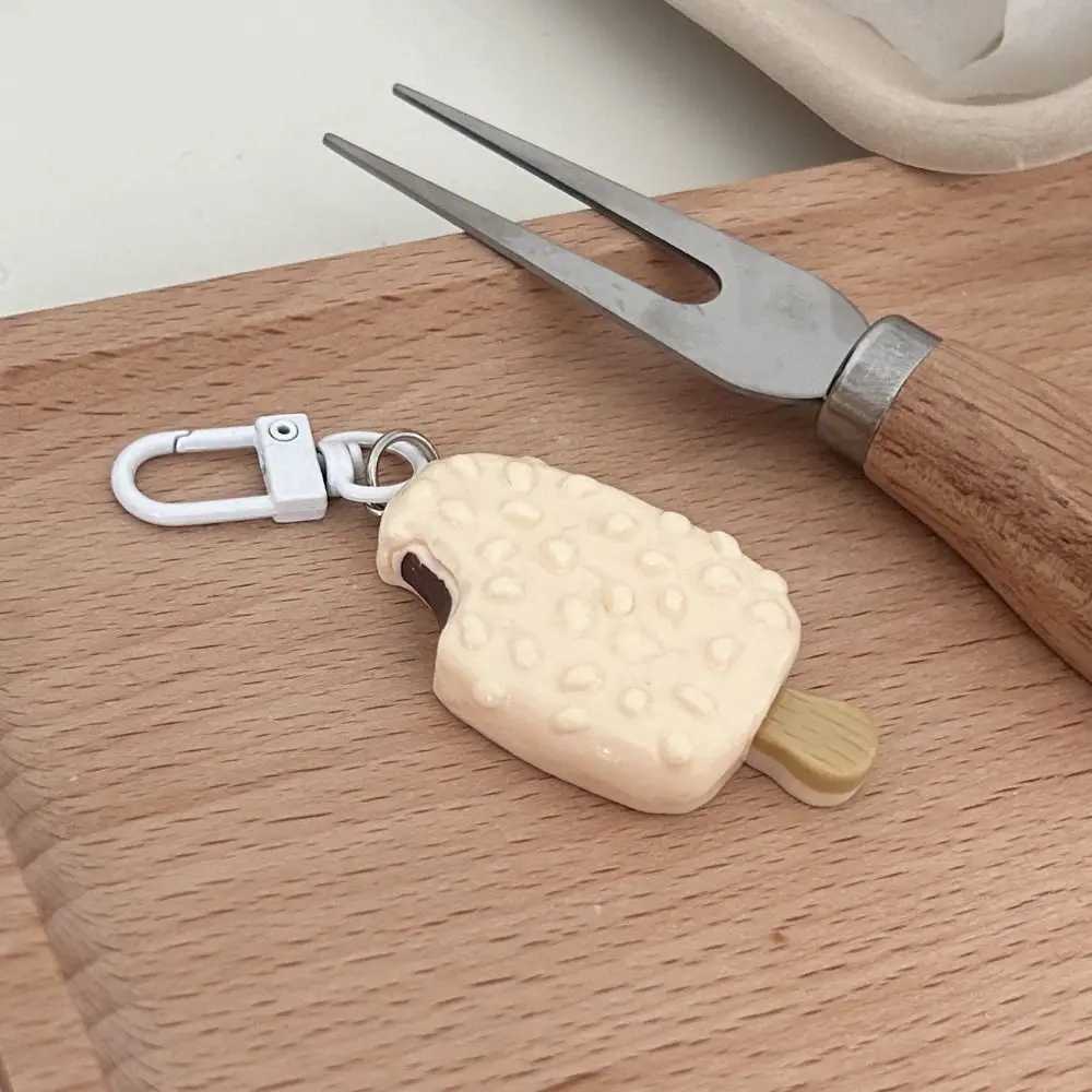 Pendant Chocolate Ice Cream Keychain Jewelry Accessories Charm Simulation Food Keychain Car KeychainXJ250319
