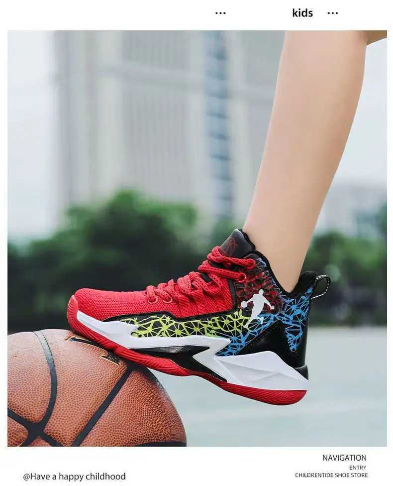 Fashion Basketball Shoes High Quality Boy Street Sport Shoes Men Trainers Outdoor Comfortable Breathable Basketball SneakersW250320