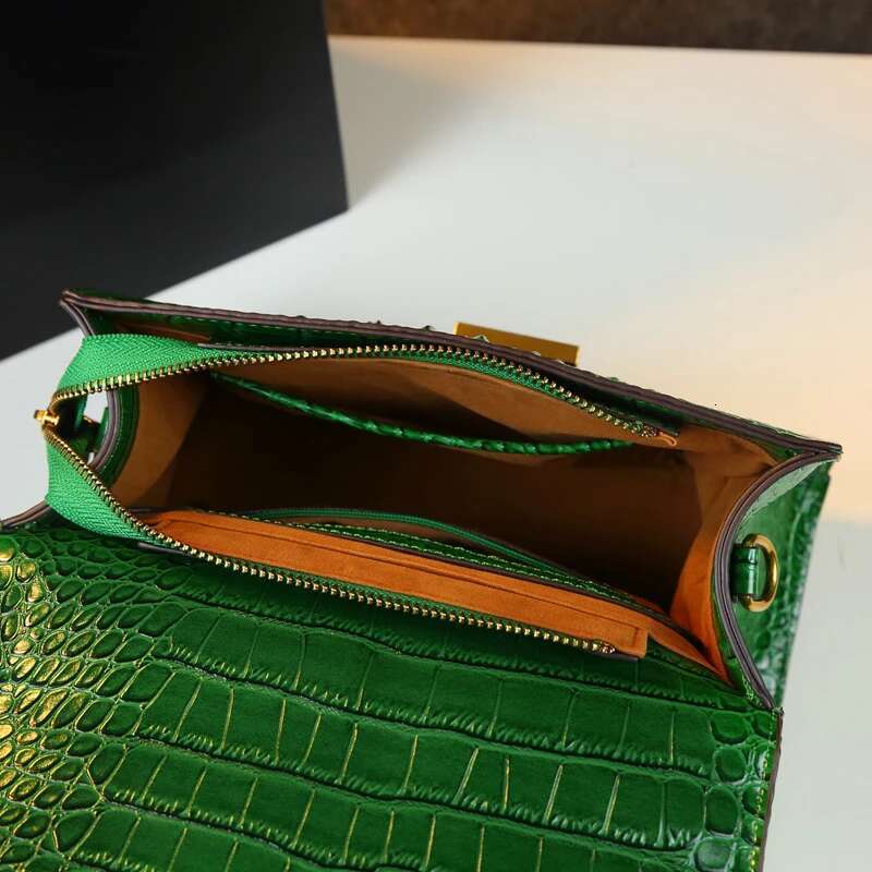 Fashion Crocodile Pattern Women Handbags Lady Shoulder Messenger Bag Genuine Leather Portable Small Shell Bags