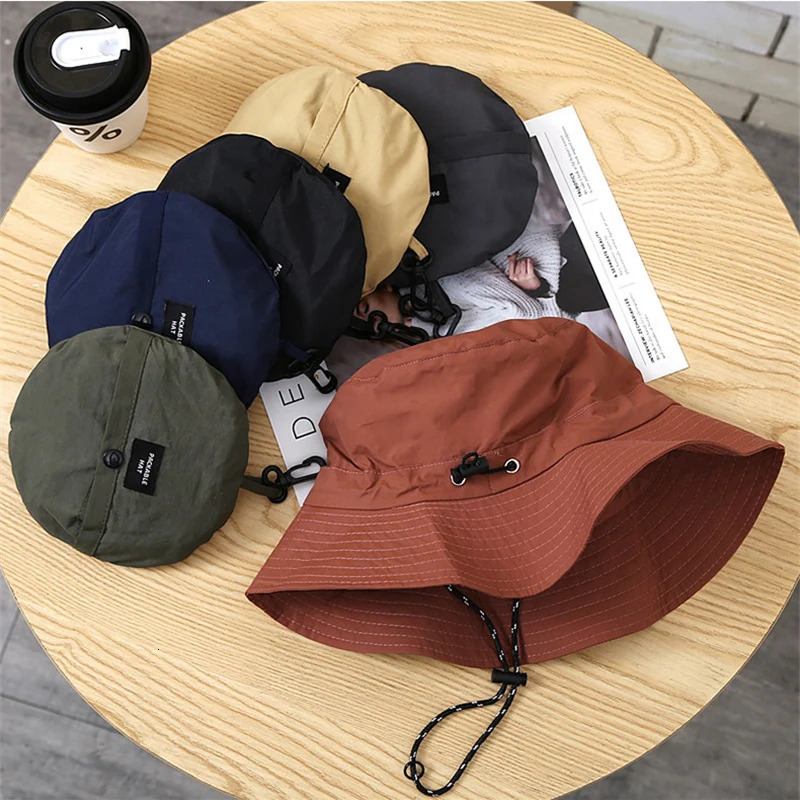 Quick Drying Fisherman Caps Women Men Outdoor Sun Anti-UV Protection Panama Hats Waterproof Camping Foldable Bob Bucket Sunhats 250320