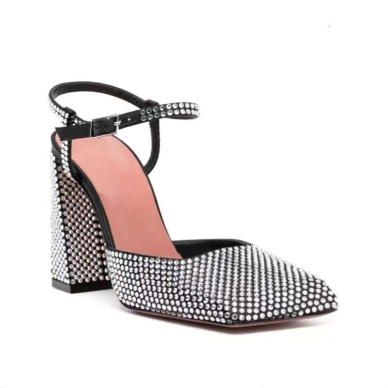 Wedge Heels Rhie Thick High Heels Toe Sandals For Women Retro Mary Jane Single Shoes Fashionable Sexy European And American