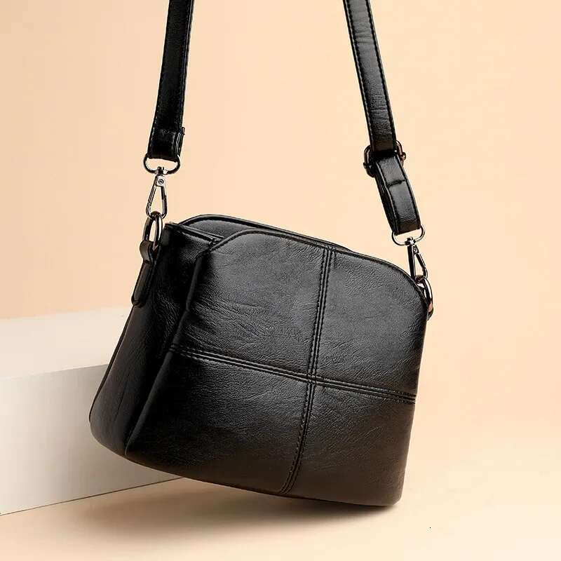 Women's Retro Design Crossbody Bag Trend Quality PU Leather Bucket Shoulder Bags Small Handbags For Women