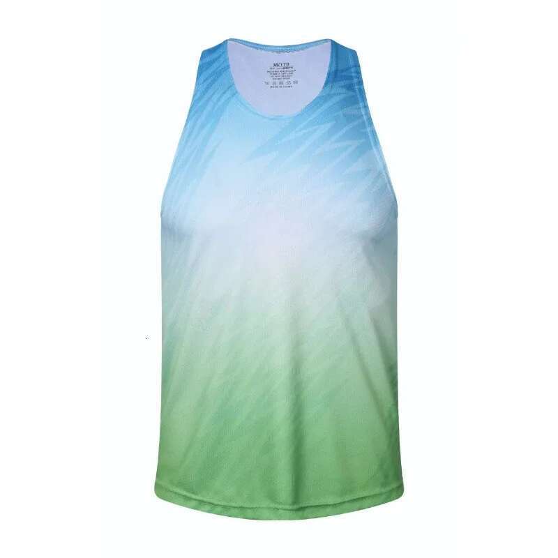 Men's sports vest, marathon running, sleeveless, quick drying vest, ultra light polyester sportswear