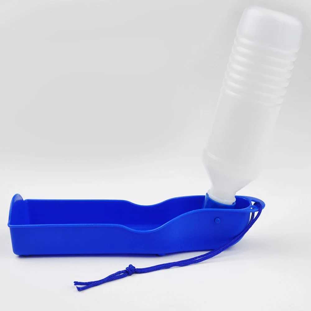 250/500ml pet cat and dog water bottle foldable portable beverage bottle travel outdoor beverage bowl Y250319