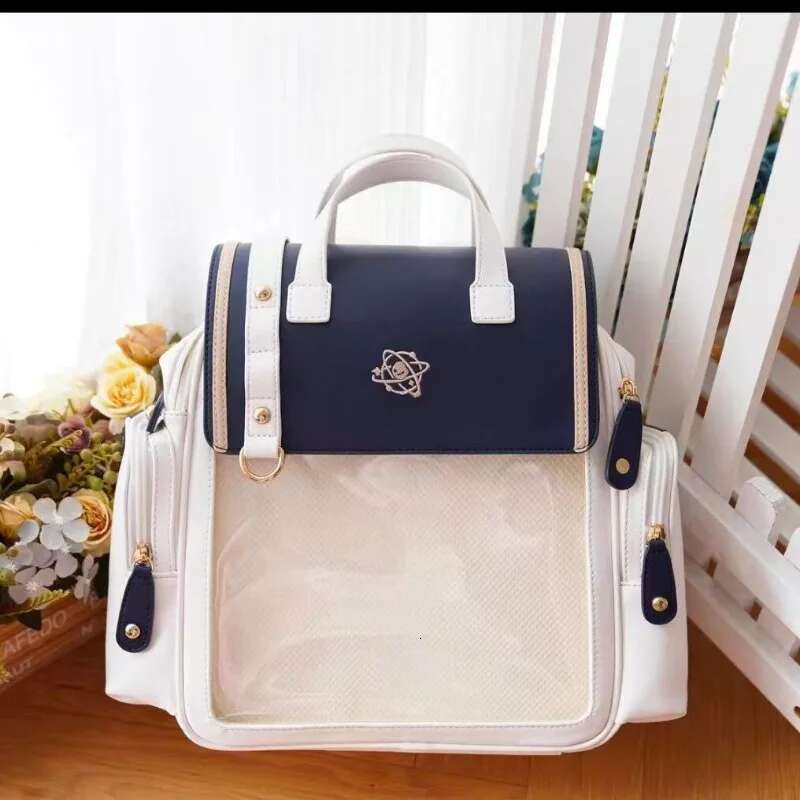 MBTI Fashion Womens Backpack College Style Transparent Casual Backpacks Lolita Jk Cute Daily All-Match Designer Female Ita Bag