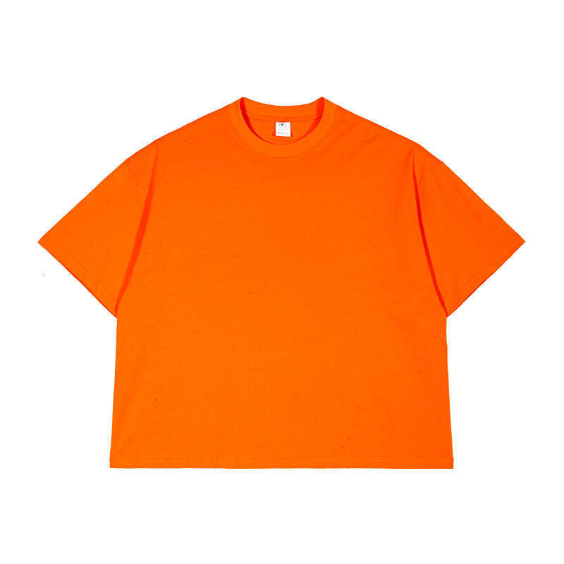 Versatile new product short Boxy Fit style pure cotton American trendy brand fall shoulder sleeve men's T-shirt