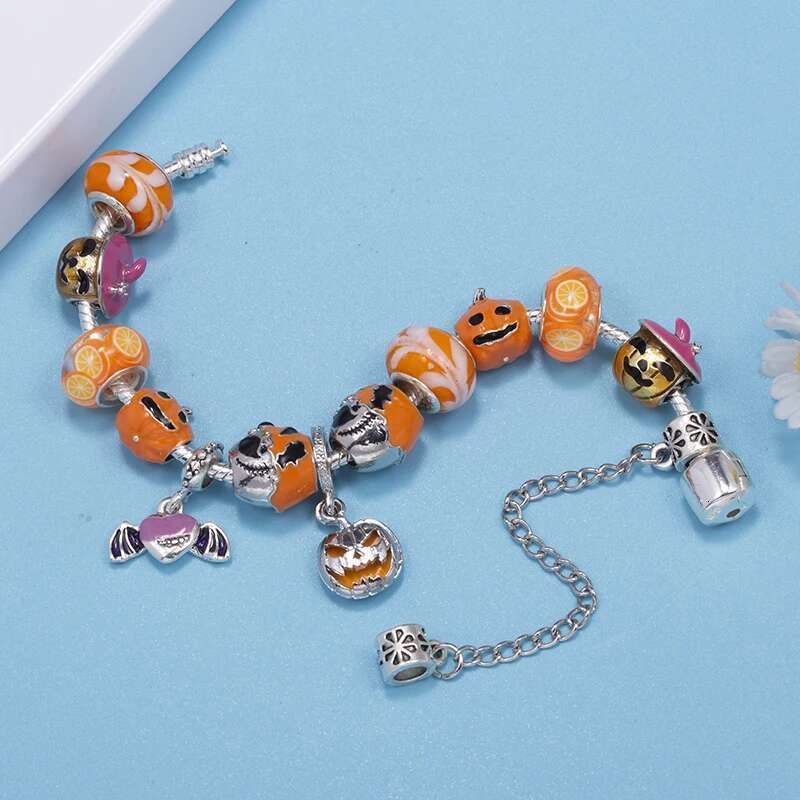 Special Offer Brand Charm Bracelets Fits DIY Pumpkin Beads Bracelet Bangles For Women Men Kids Bijoux Pulseras Jewelry Gift
