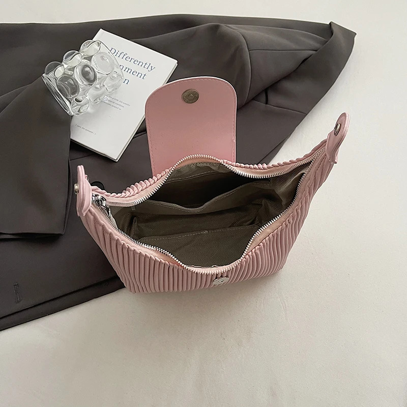 LEFTSIDE Fold Small Pu Leather Crossbody Bag for Women Korean Fashion Travel Tote Bag Females Handbags and Purses 250318