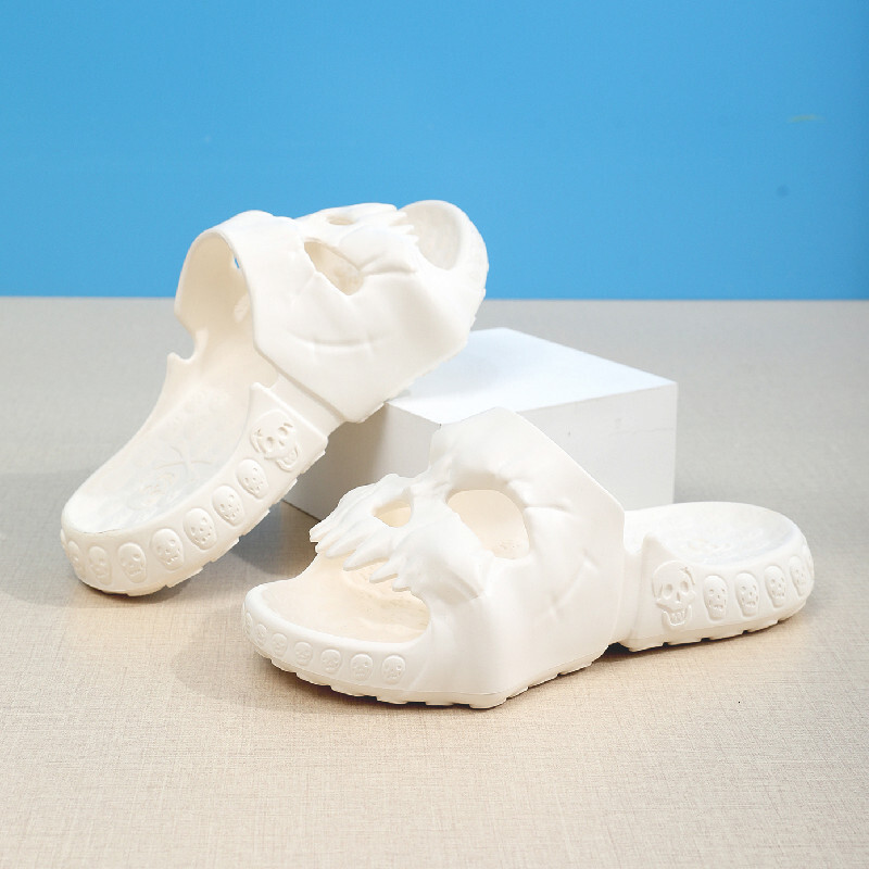 2025 New Summer Women's Stool Feeling Slippers EVA Designer Sandals Indoor Bathroom Anti Slip Fish Mouth Coconut Soft Home Skeleton Men's Co