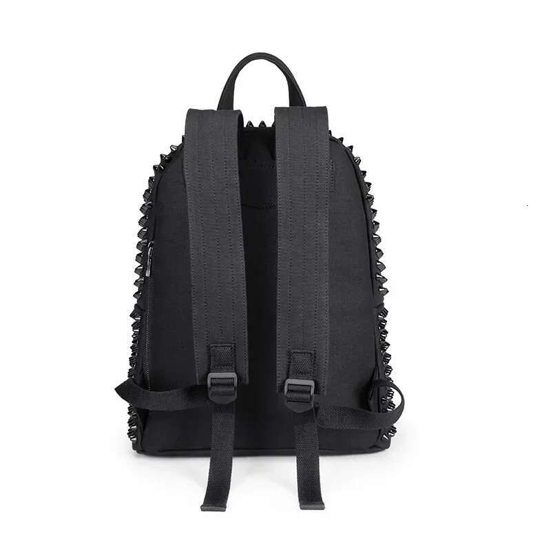 Fashion Casual Men's And Women's Canvas Backpack,Personality Rivet Travel Computer Chest Bag Fanny Pack