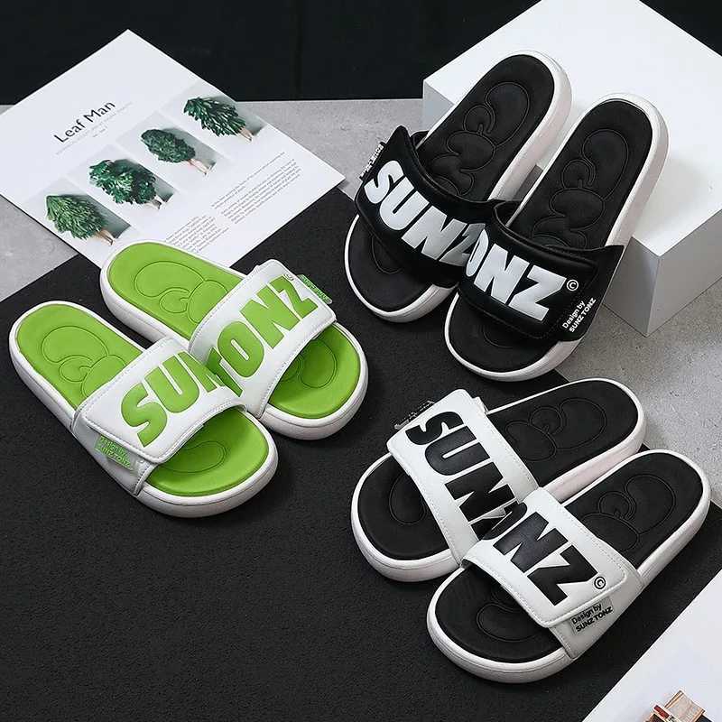 2025 New Fi Mens/Wen Summer Slippers Non slip Slippers Outdoor Beach Flip up Mens Home Comfortable Shoes Y250320
