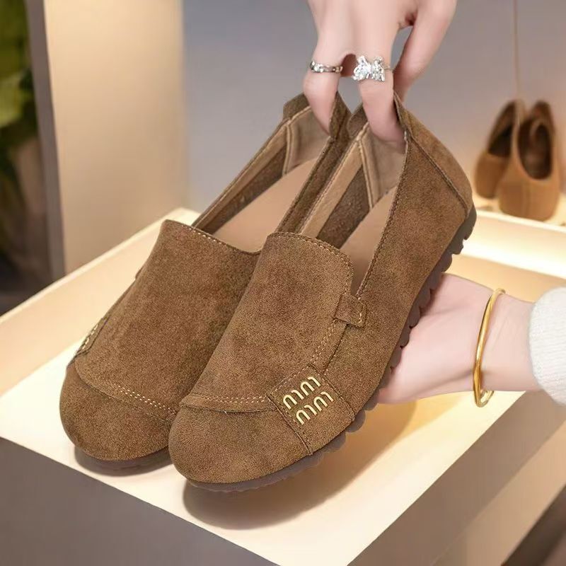 2025 New Soft soled Women's Bean Shoes, Flat Bottom, Anti slip, Comfortable, Single Foot Skirting, Designer Fashion Women's Shoes