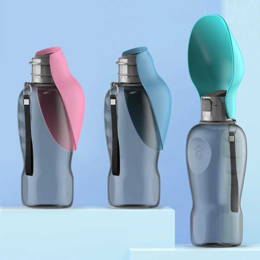800ml portable dog water bottle suitable for small medium large dogs outdoor travel beverage bowls small dogs cat feeders pet Labrador accessories Y25