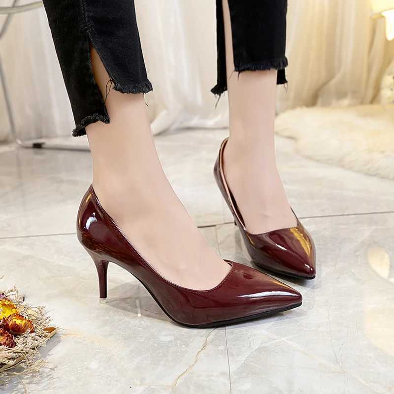 Aphixta 7cm thin H-pump high-heeled dress wedding official casual shoes Plus large size 49 50 Y250319