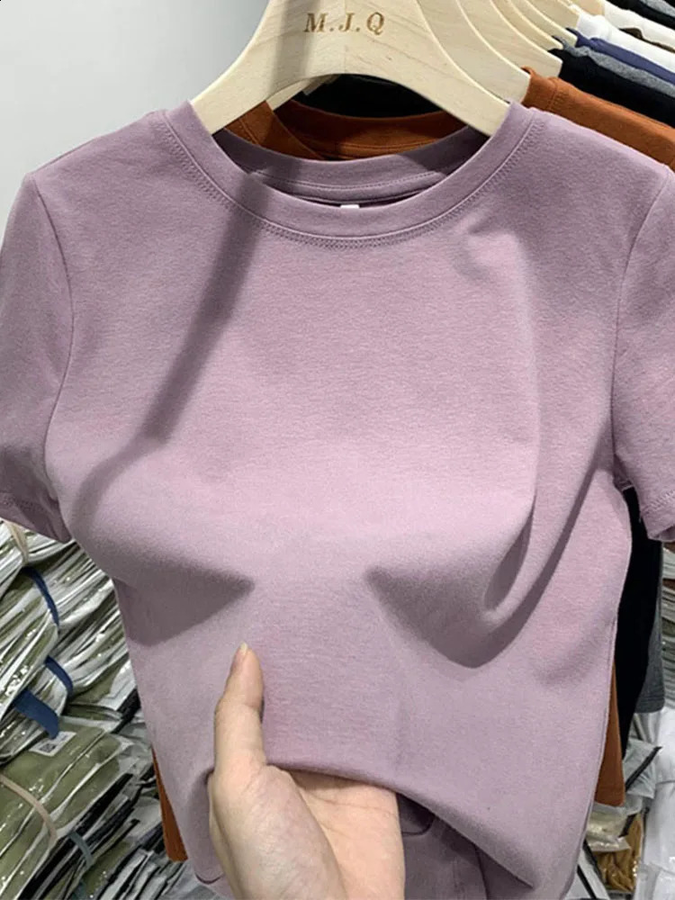 Womens T-shirt Womens T-shirt Womens Clothing Top Cotton T-shirt Womens Short Sleeve Spring T-shirt Sexy Y2k Top White 250314