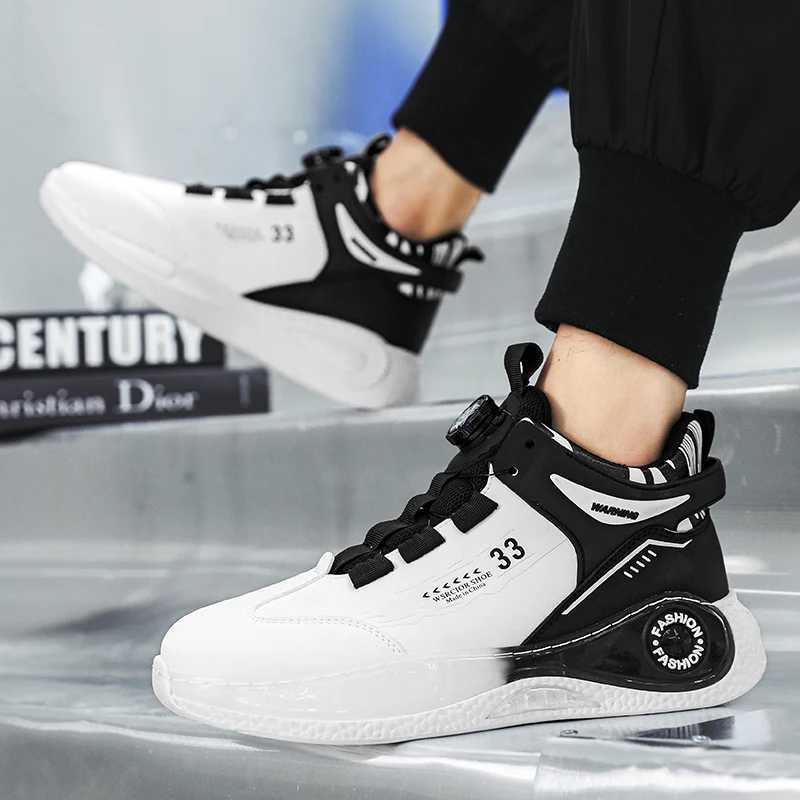 Mens sports shoes with swivel buckle comfortable non slip lace durable suitable for mens outdoor activities breathable and comfortable 39-44W250320