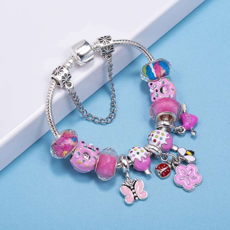 Bees Butterfly Pendant Charm Bracelets Fits DIY Brand Bracelet Bangles For Women Men Kids Bijoux Pulseras Jewelry Gift