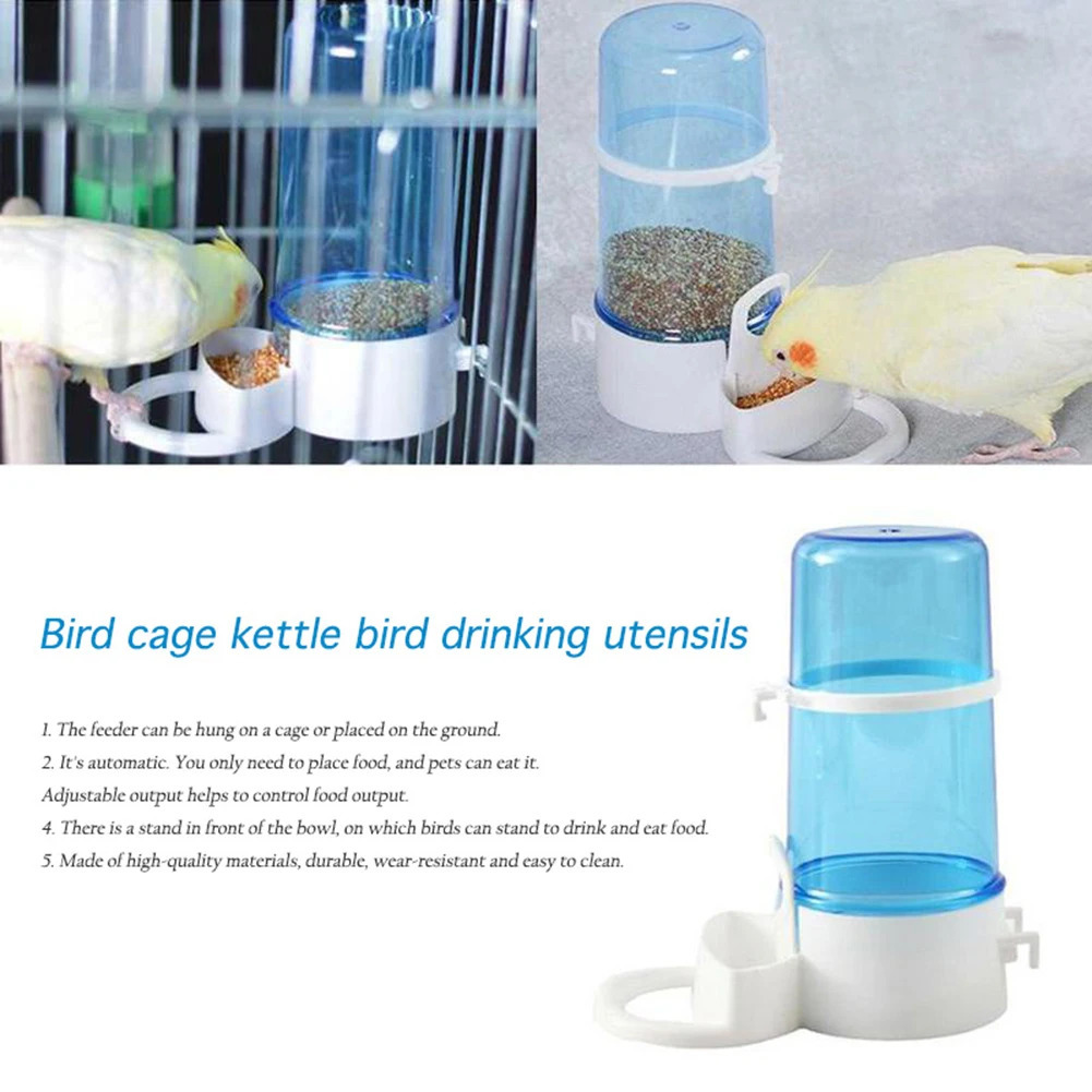 Bird water dispenser feeder automatic birdcage bottle squirrel parrot bird food box supplies 250320