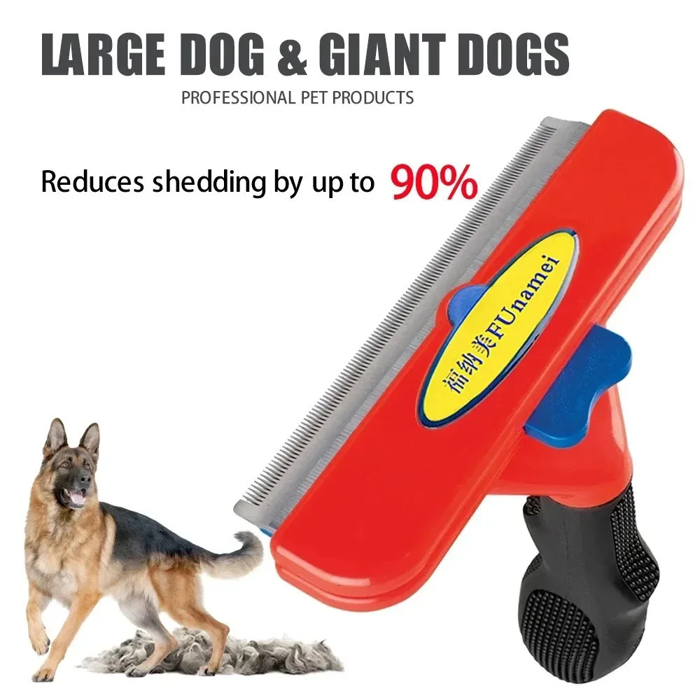Big dog hair removal comb big brush pet grooming 250318