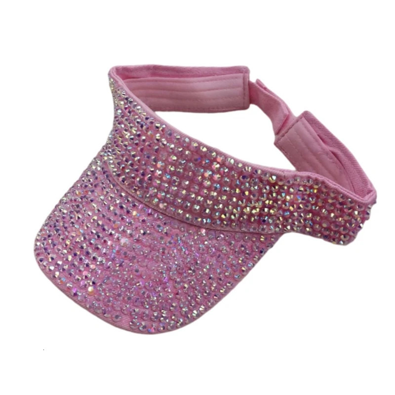 Wide Brim Visor Hat Sunshade Empty Top Summer Hat for Rhinestone for Sun Protect 250320