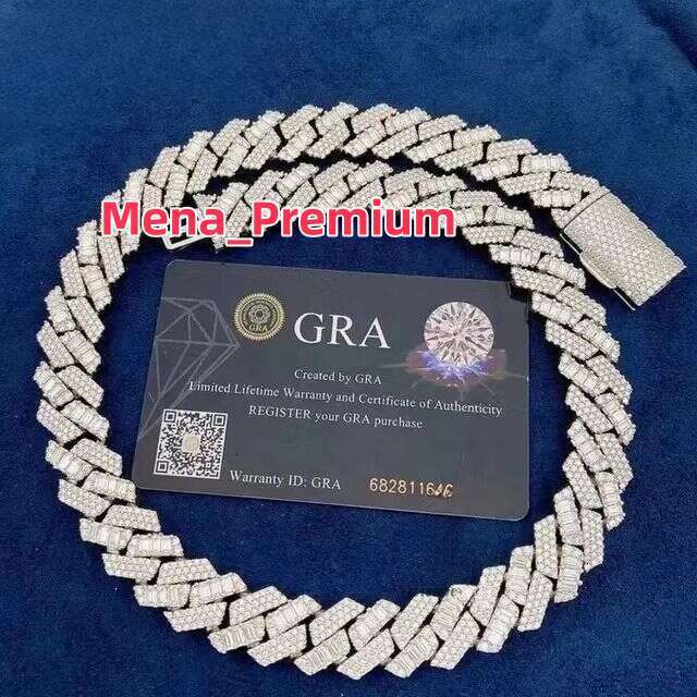 moissanite chain necklace designer jewelry cuban k chain iced out pass dia tester sterg sier necklace vvs moissanite chains for men necklaces