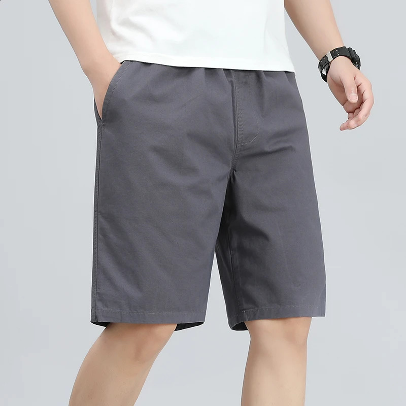 Mens lightweight cotton shorts summer casual backpacks sports and fitness wide legs 250312