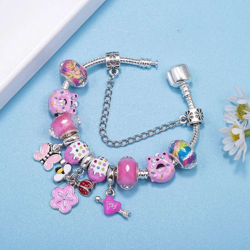 Bees Butterfly Pendant Charm Bracelets Fits DIY Brand Bracelet Bangles For Women Men Kids Bijoux Pulseras Jewelry Gift