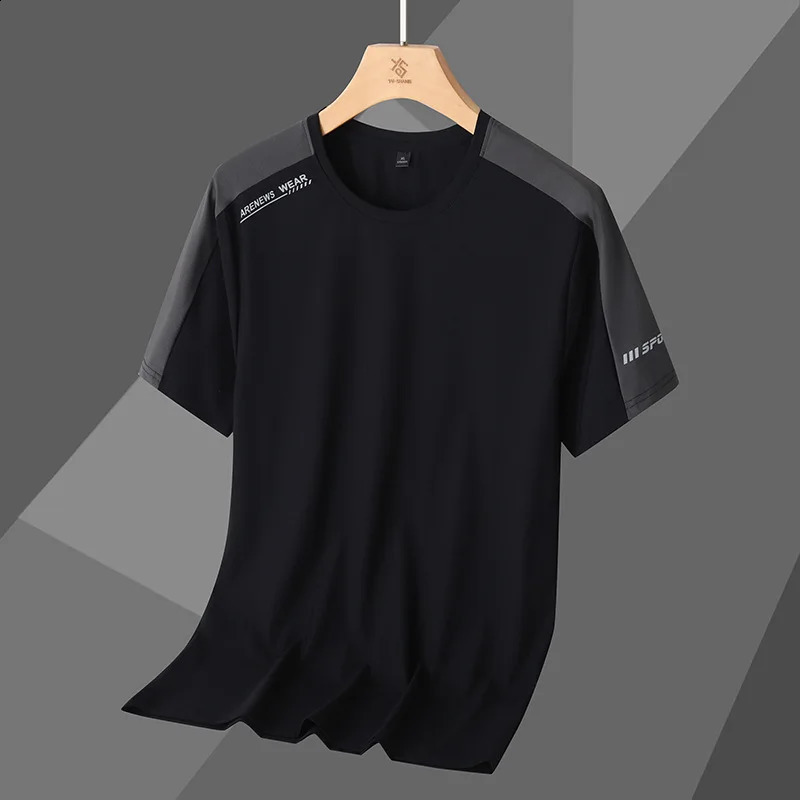 ice silk outdoor quick drying clothes women short sleeve T-shirt summer big sports casual thin men running fitness clothing 250319