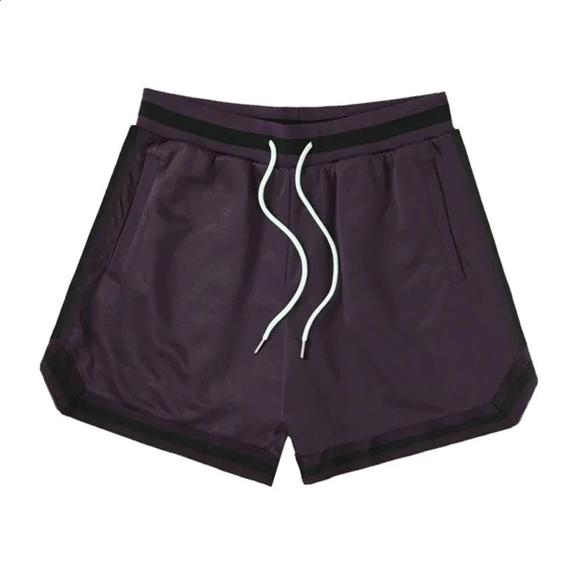 Mens doublelayer sports shorts with mesh for quick drying and loose training mens summer fitness jogging casual breathable 250319