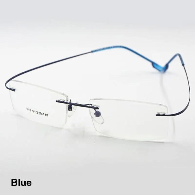 Reven Jate Flexible Alloy Rimless Eyeglasses Frame for Optical Prescription Glasses Eyewear for Women and Men 250228