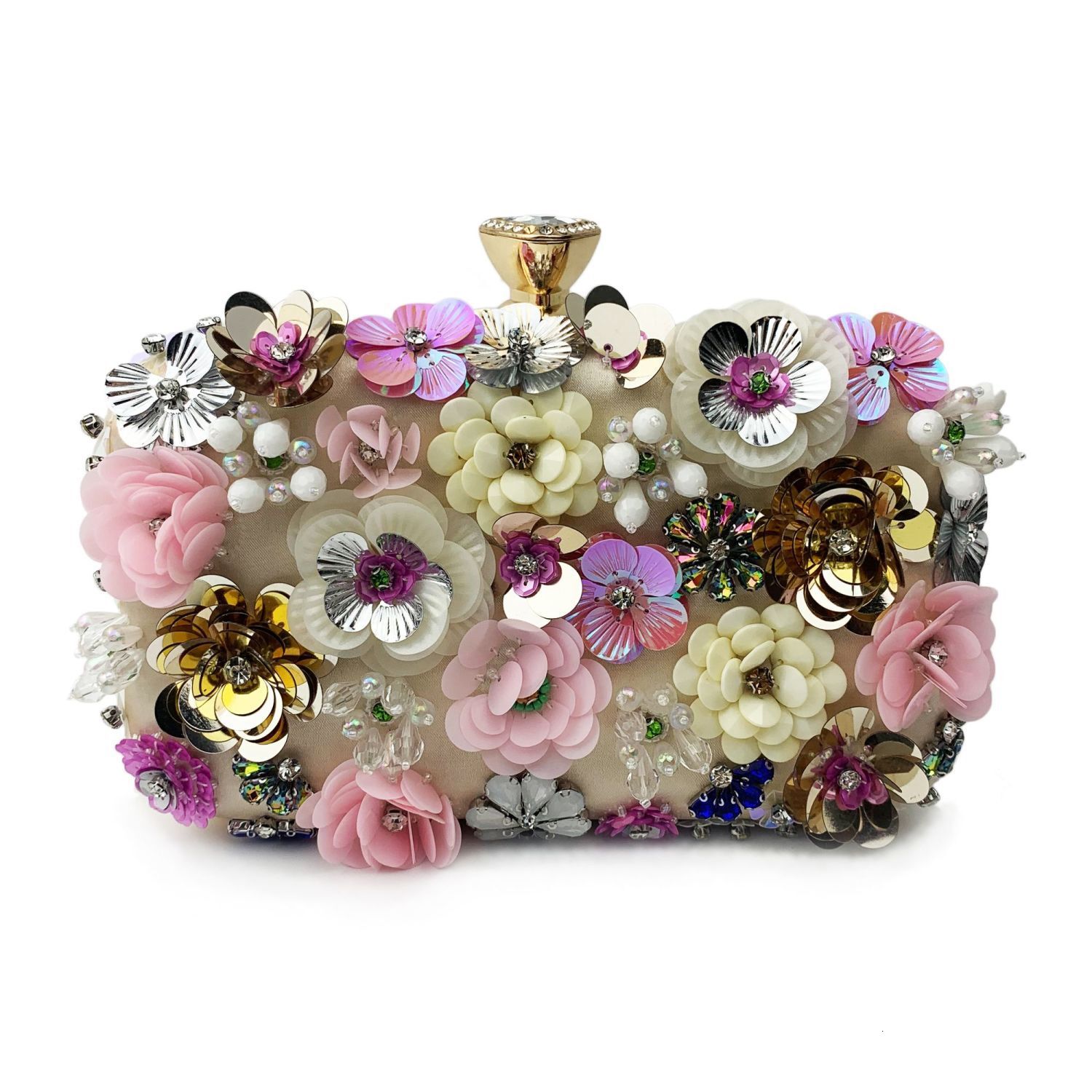 handmade 3d flower banquet annual meeting versatile handheld single cross shoulder womens bag