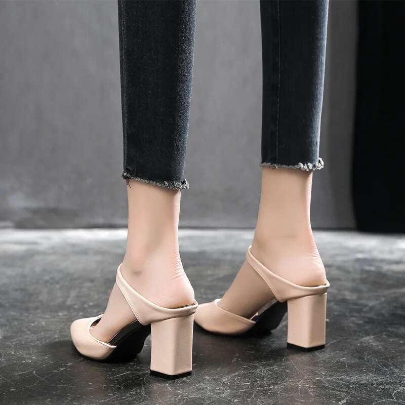 Wedge Heels Pointed Chunky High Heels Small Size Women Summer Sandal Female Block Heel Shoes Ladies Sandals