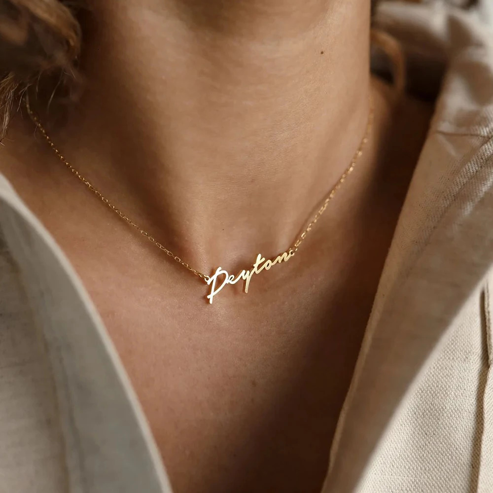 Customized Stainless Steel Initial Name Choker Necklace Custom Personalized Letter Pendant Necklace Jewelry Gifts Drop 250320