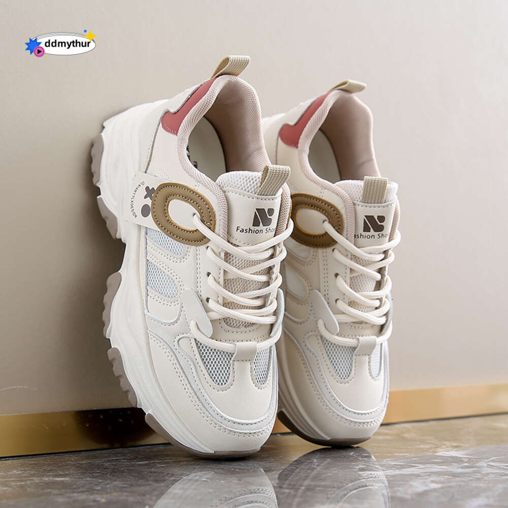 CRLAYDK Fashion Women's Cute Chunky Sneakers Lace Up Platform Walking Height Increase Casual Dad Shoes Sports Trainers Tennis ddmythur