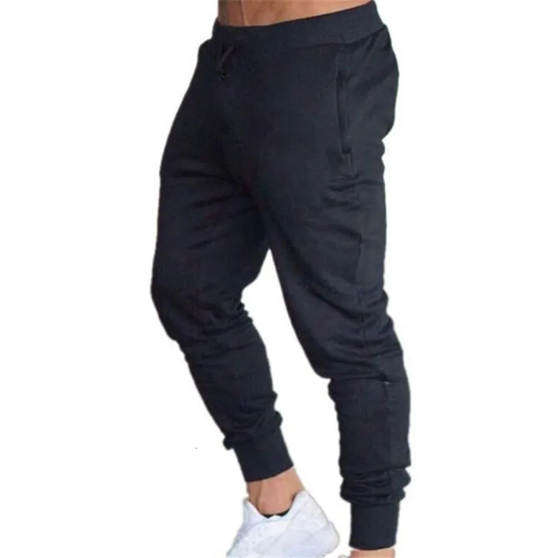 Mens Jogger Casual Pants Fitness Sportswear Bottom Tight Trouser Black Trail 250320