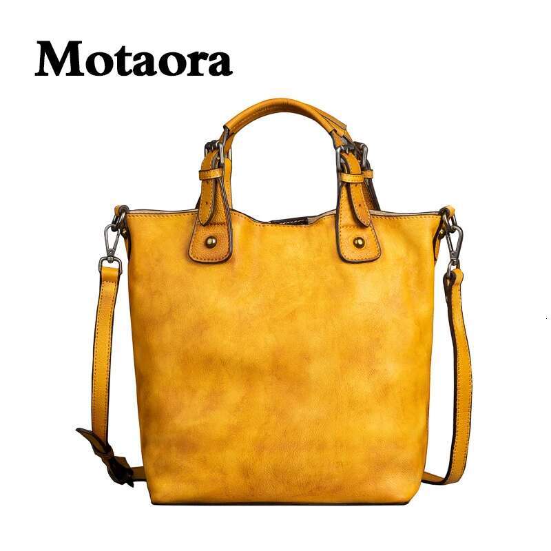 MOTAORA Cowhide Women's Retro Style Leather Shoulder Bag 4 Color Vintage Female Messenger Bags For Phone Cosmetics Umbrella