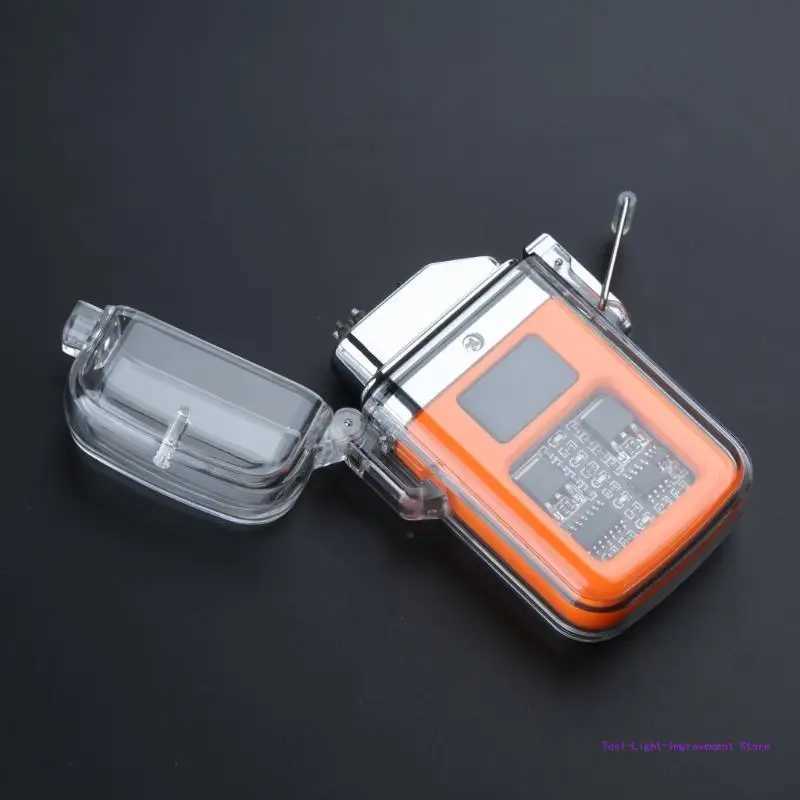 C63E Electric Dual Waterproof USB Rechargeable Lighters for Outdoor Traveling Camping Hiking PortableC250319