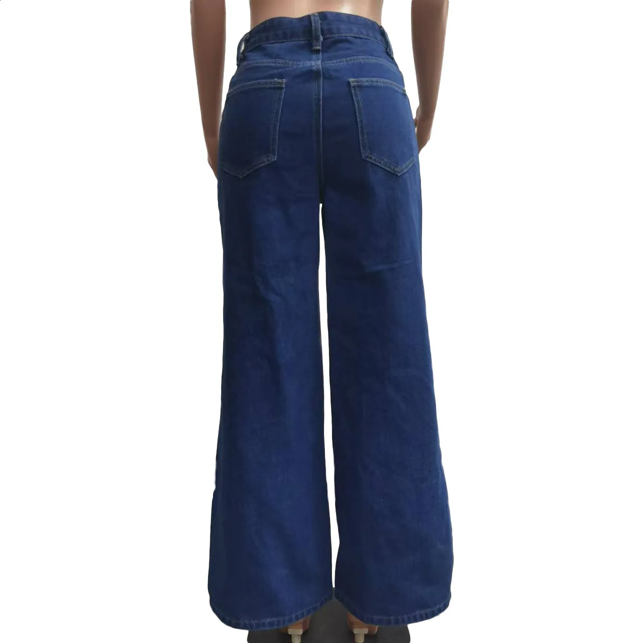 Wide leg jeans heart-shaped pants sexy womens high waisted elegant hollow denim straight pants 250314
