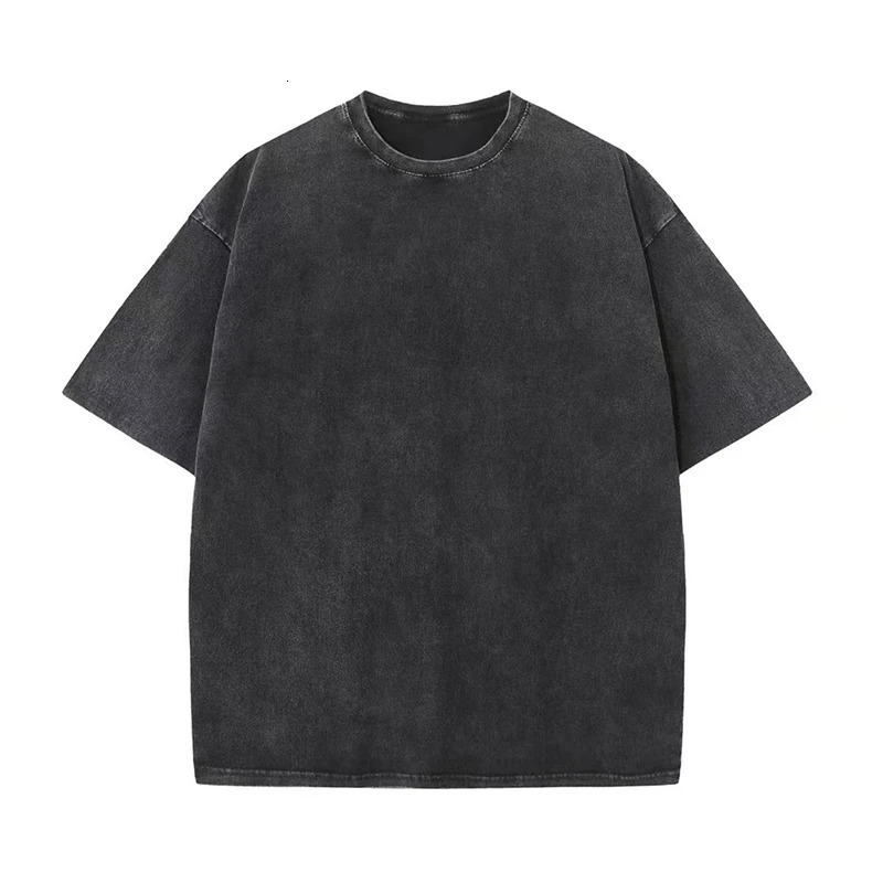 2025 Streetwear Washed Vintage T-Shirts Hip Hop Retro Punk T Shirt Women Tops Cotton Neutral Short Sleeve Acid Wash TShirts 250320