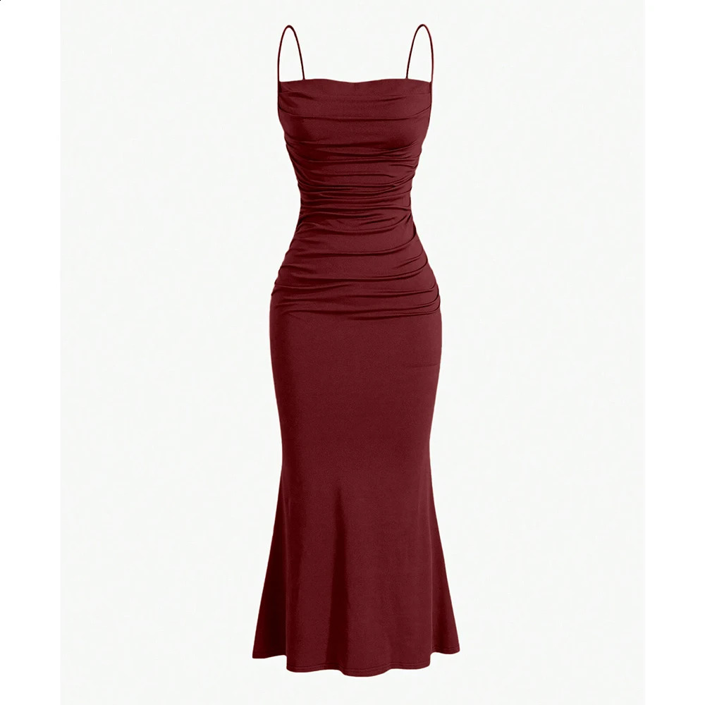 Mia Muse All Seasons Womens Dresses Elegant Party Fitting Slim Spaghetti Strap Mermaid Hem Maxi Fashion Party Dresses 250319