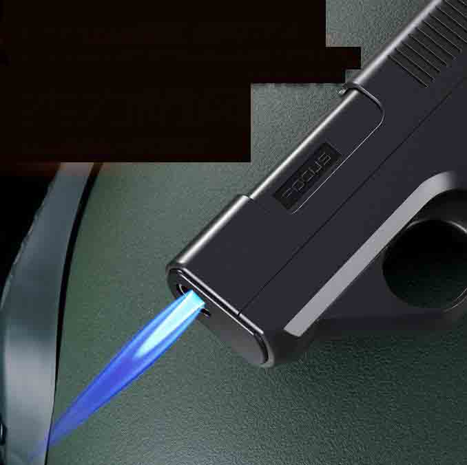 Creative Turbine Gas Windproof Lighter Welding Gun Shape Cigarette Case Box Storage 3 IN 1 Unusual Camping Men's Gift Small Toy W260202