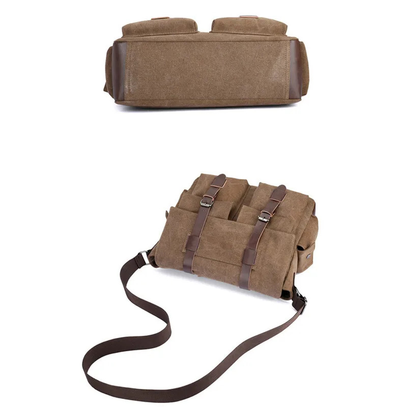 Mens retro canvas bag mens casual cross body bag mens messenger bag mens travel shoulder bag Bolsa Masculina high-quality 250318