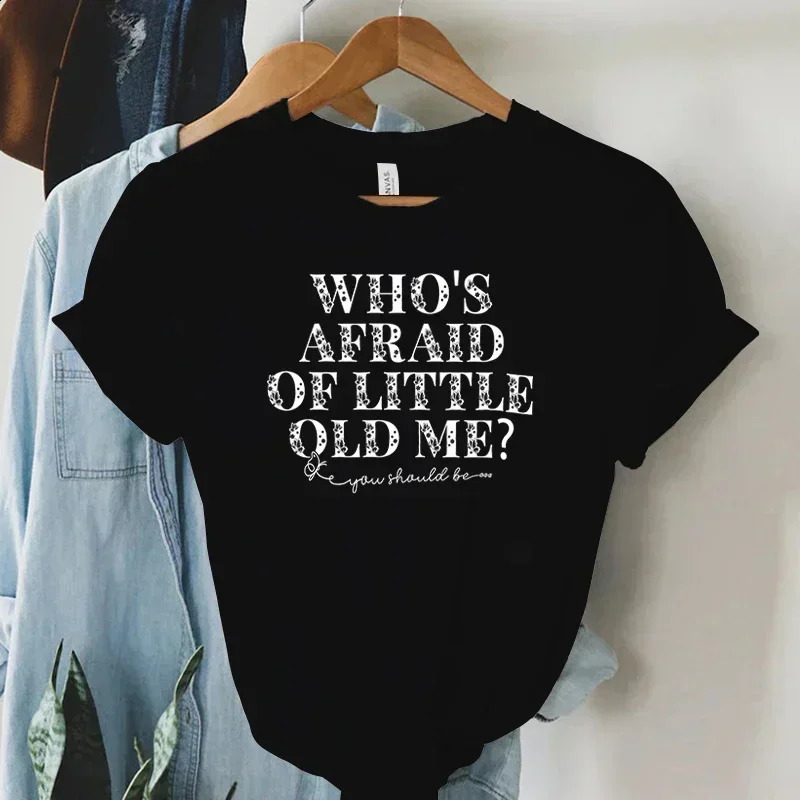 2024 TTPD Music Album TShirts Whos Afraid of Little Old Me Print T Shirt Harajuku ONeck Short Sleeve Fans Tshirt 250311