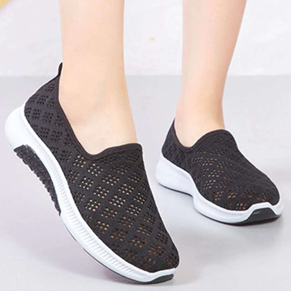 Comfy Flats Women Mesh Breathable Flat Casual Sneakers Women'S L oafers Sh oes Summer 2024 Tenis